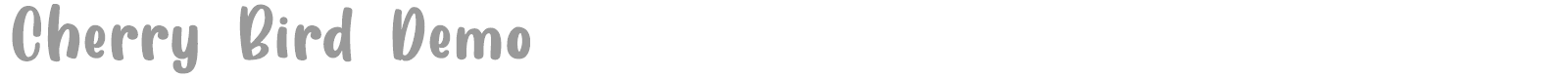 Cherry Bird font preview